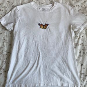 J. Galt White Tee with butterfly